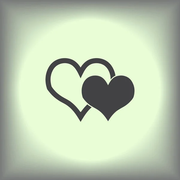 Икона сердца. Векторный стиль . — стоковый вектор