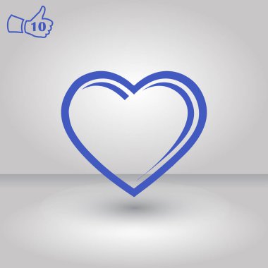 Kalp simgesi. Web vektör stili.