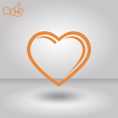 Kalp simgesi. Web vektör stili.