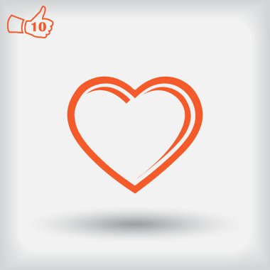 Kalp simgesi. Web vektör stili.