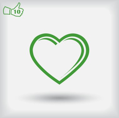 Kalp simgesi. Web vektör stili.