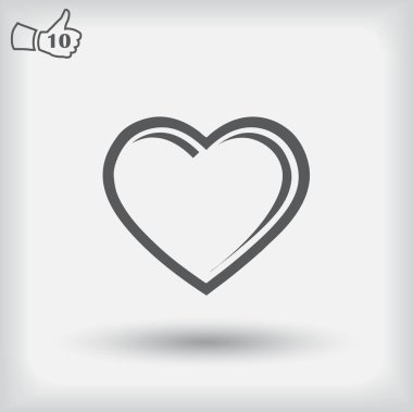 Kalp simgesi. Web vektör stili.