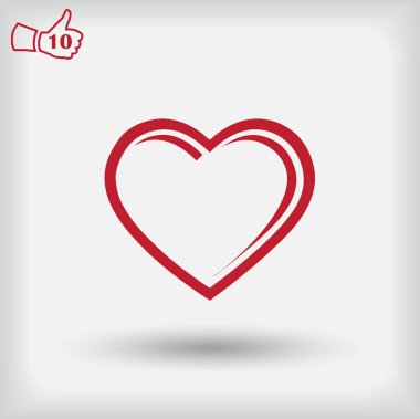 Kalp simgesi. Web vektör stili.