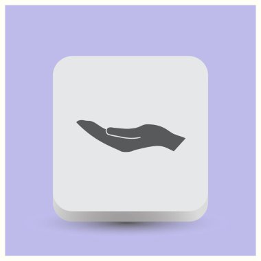 Yardım el simgesi. Web vektör stili.