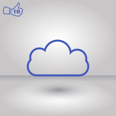 sohbet bulut iletişim simgesi, vektör çizim.