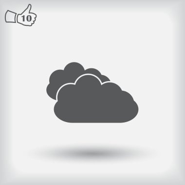 sohbet bulut iletişim simgesi, vektör çizim.