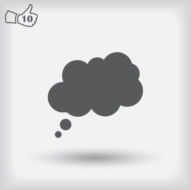 sohbet bulut iletişim simgesi, vektör çizim.