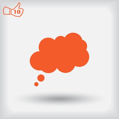 sohbet bulut iletişim simgesi, vektör çizim.