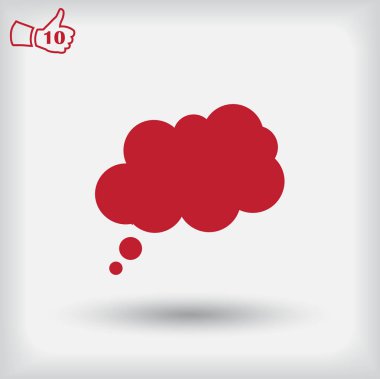 sohbet bulut iletişim simgesi, vektör çizim.