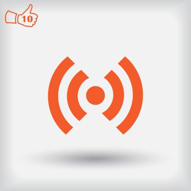 Düz simgesi RSS. vektör çizim