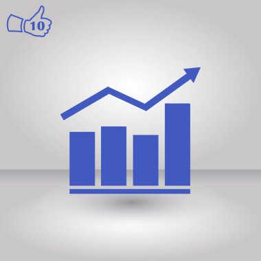 Trendy düz stil grafik simgesini. Vektör çizim, Eps10.