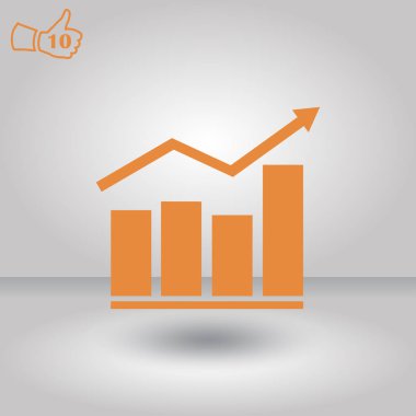 Trendy düz stil grafik simgesini. Vektör çizim, Eps10.