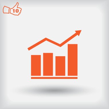 Trendy düz stil grafik simgesini. Vektör çizim, Eps10.