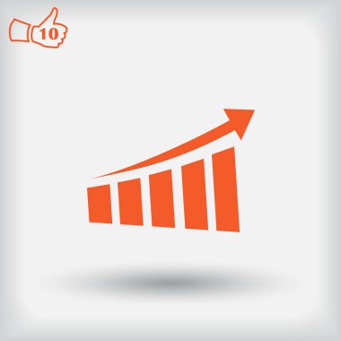 Trendy düz stil grafik simgesini. Vektör çizim, Eps10.