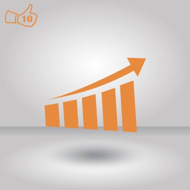 Trendy düz stil grafik simgesini. Vektör çizim, Eps10.