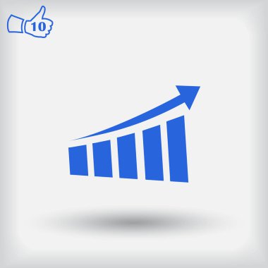 Trendy düz stil grafik simgesini. Vektör çizim, Eps10.