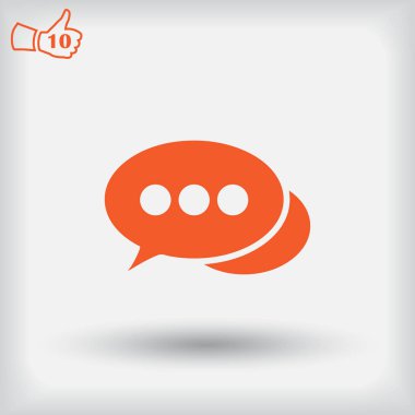 Sohbet ikonu. Ağ simgelerinden biri