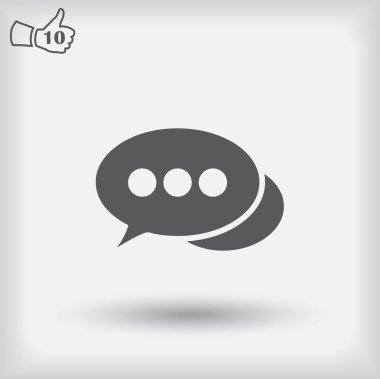 Sohbet ikonu. Ağ simgelerinden biri