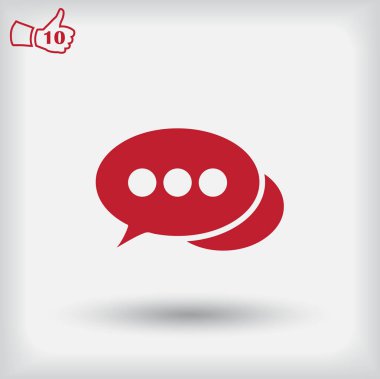 Sohbet ikonu. Ağ simgelerinden biri