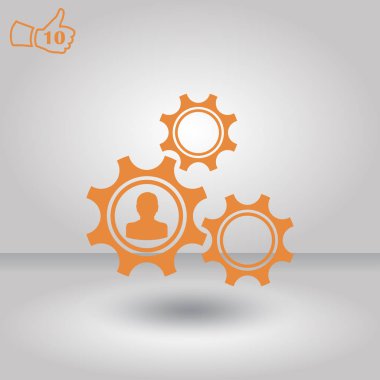 Dişli simgesini. Web vektör stili.