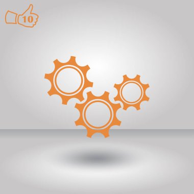 Dişli simgesini. Web vektör stili.