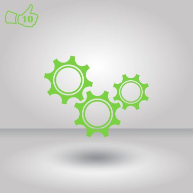 Dişli simgesini. Web vektör stili.