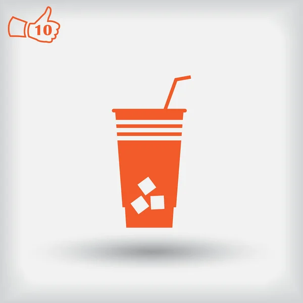 Cocktail vetor plana ícone. Uma chávena. Imagem ícone xícara de café . —  Vetores de Stock