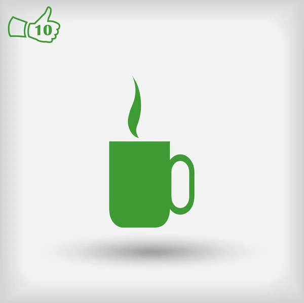 Coffee cup vector flat icon. Tea cup. Coffee cup icon image. — Stock Vector