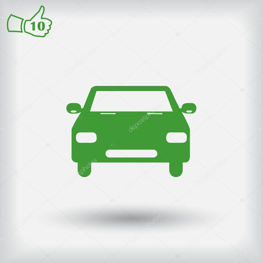 Car icon. Web vector style.