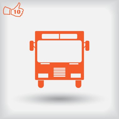 Otobüs vektör simgesi. Web vektör stili.