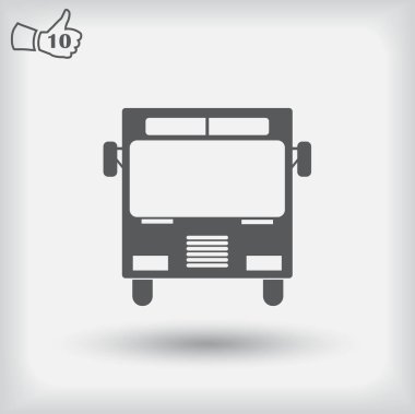 Otobüs vektör simgesi. Web vektör stili.