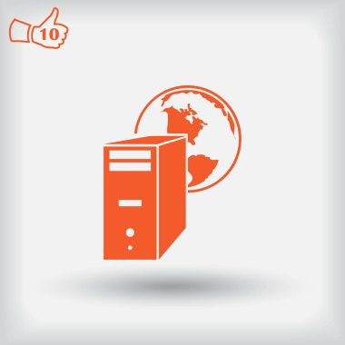 Bilgisayar kutsal kişilerin resmi. Web vektör stili.