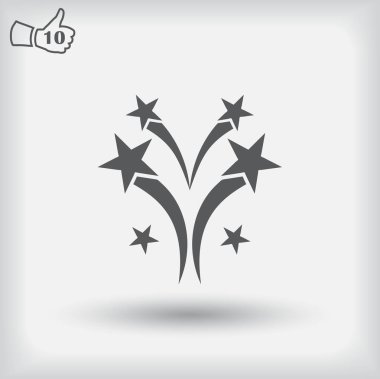 havai fişek parti kutlamak kutsal kişilerin resmi. Web vektör stili.