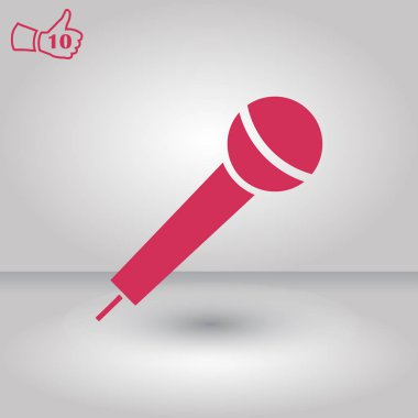 Mikrofon simge vektör, ses kaydedici