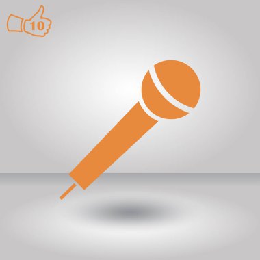 Mikrofon simge vektör, ses kaydedici