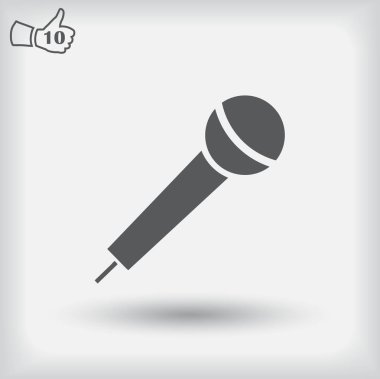 Mikrofon simge vektör, ses kaydedici