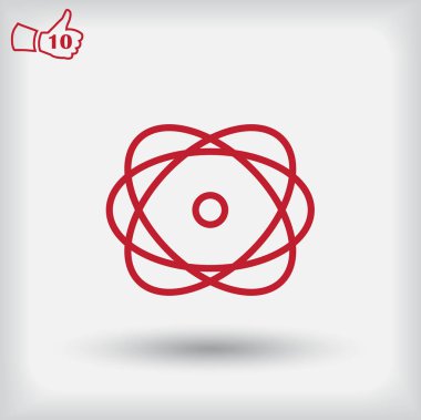 Atom simgesi. Web vektör stili.