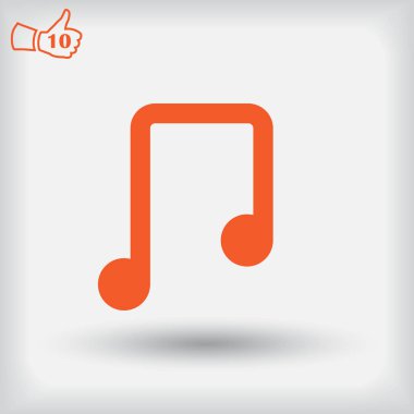 Müzik Not vektör simgesi. Web vektör stili.