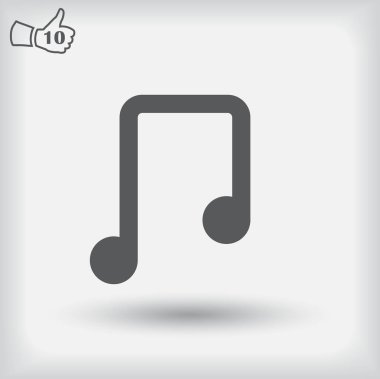 Müzik Not vektör simgesi. Web vektör stili.