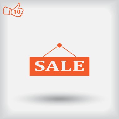 Satış, fiyat etiketi simgesi. Vektör düz tasarlamak