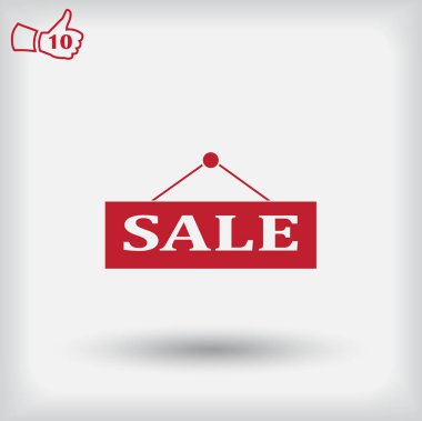 Satış, fiyat etiketi simgesi. Vektör düz tasarlamak