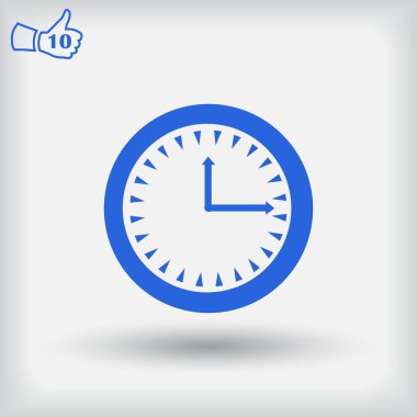 Saat simgesi. Web vektör stili.