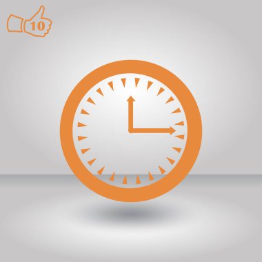 Saat simgesi. Web vektör stili.