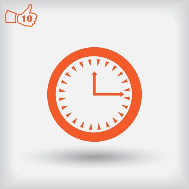 Saat simgesi. Web vektör stili.