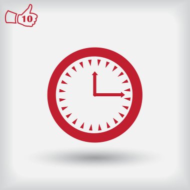 Saat simgesi. Web vektör stili.