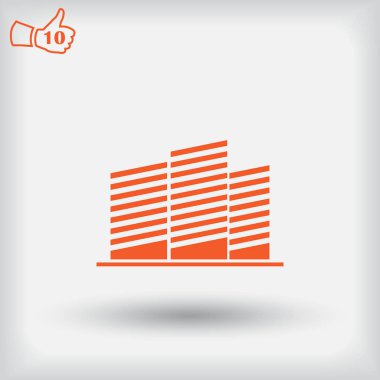 Cityscape simgesi. Web vektör stili.