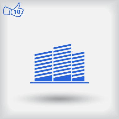 Cityscape simgesi. Web vektör stili.