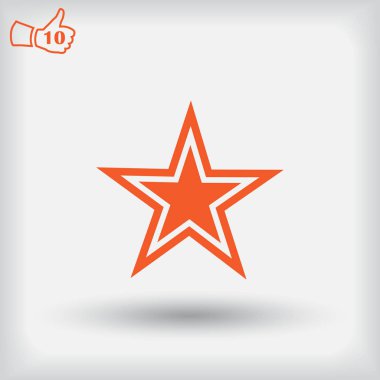 Yıldız izole düz Web telefon simgesi