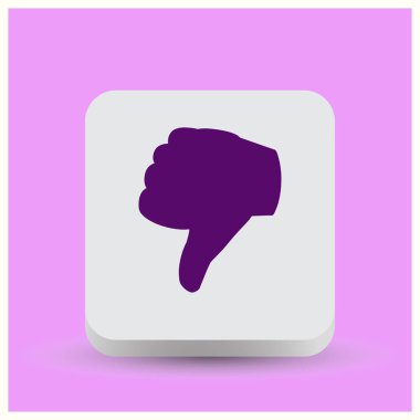 El başparmak. Arka plan üzerinde izole antipati simgesi.