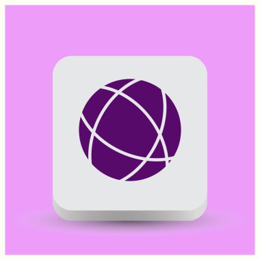 World wide web simgesi. Küre. Düz tasarım kümesi. Teşekkür ederim şerit. Vektör